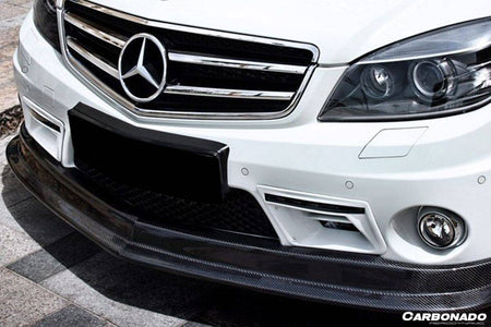 2008-2011 Mercedes Benz W204.1 C63 AMG L2 Style Carbon Fiber Front Lip - Carbonado Aero