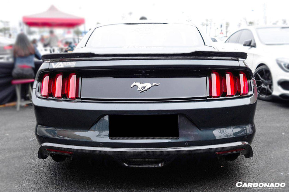 2014-2017 Ford Mustang Rsh Style Carbon Fiber Rear Lip - Carbonado