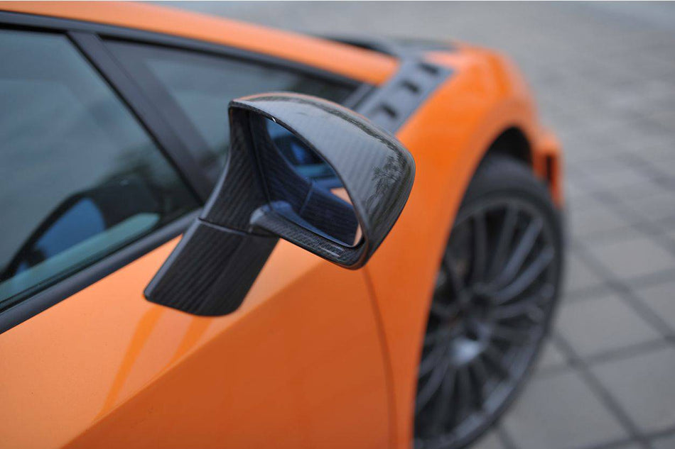 2009-2014 Lamborghini Gallardo LP570 OEM Style Carbon Fiber Mirror Cover Replacement