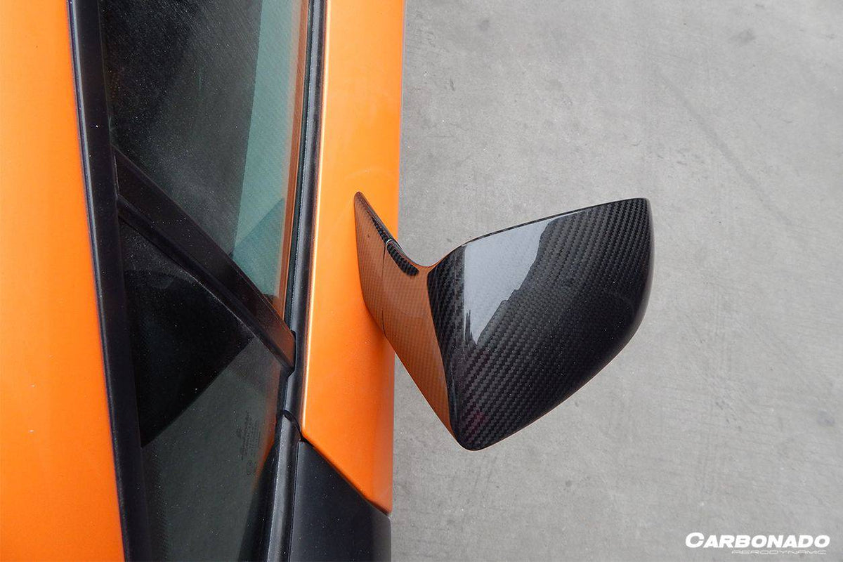 2009-2014 Lamborghini Gallardo LP570 OEM Style Carbon Fiber Mirror Cover Replacement - Carbonado