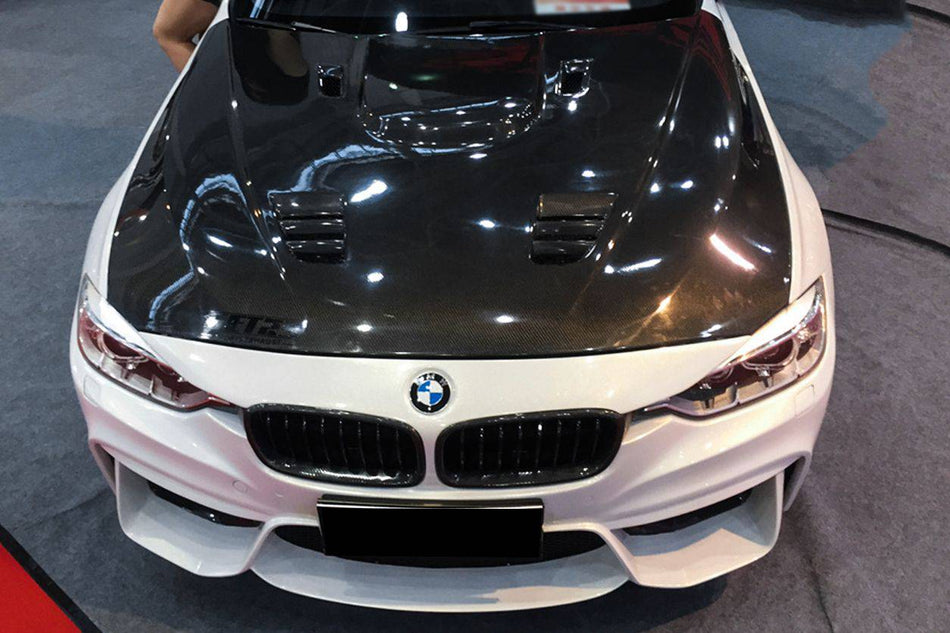 2013-2019 BMW 3 Series F30 F35 VRS Style Carbon Fiber Hood
