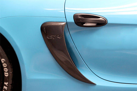 2012-2016 Porsche 981 Boxster/Cayman GT4 Style Quarter Panel Side Scoops - Carbonado