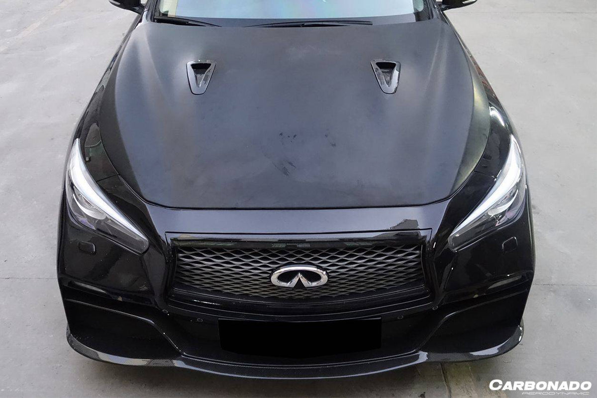 2014-2017 Infiniti Q50 Sedan EAU ROUGE Style Hood - Carbonado Aero