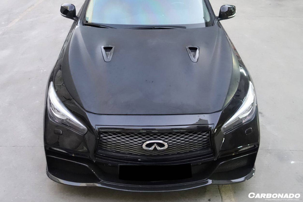 2014-2017 Infiniti Q50 Sedan EAU ROUGE Style Hood - Carbonado Aero