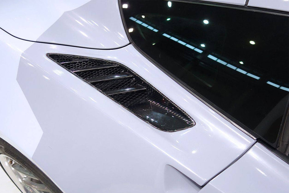 2013-2019 Corvette C7 Z51 OE Style Carbon Fiber Rear Quarter Panel Vent - Carbonado