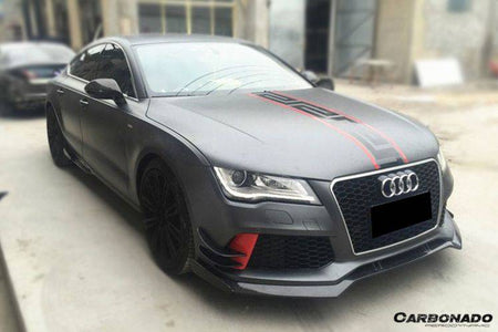 2015-2017 Audi RS7 BS Style Carbon Fiber Front Bumper Canards - Carbonado Aero