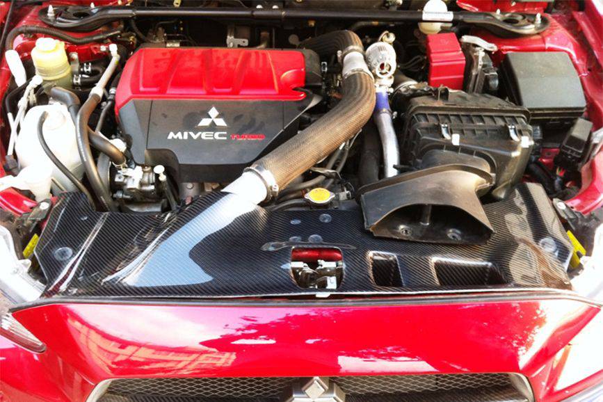2008-2016 Mitsubishi Lancer Evolution 10 OE Style Carbon Fiber Radiator Cover - Carbonado