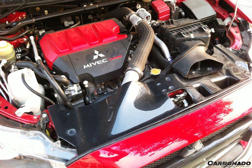 2008-2016 Mitsubishi Evo 10 OE Style Carbon Fiber Radiator Cover