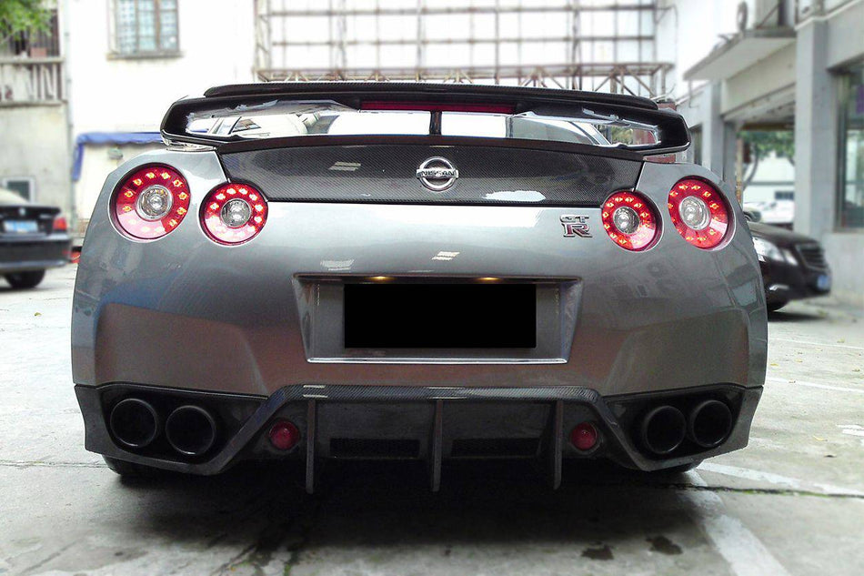 2008-2011 Nissan GTR R35 CBA BSE Style Carbon Fiber Rear Lip - Carbonado