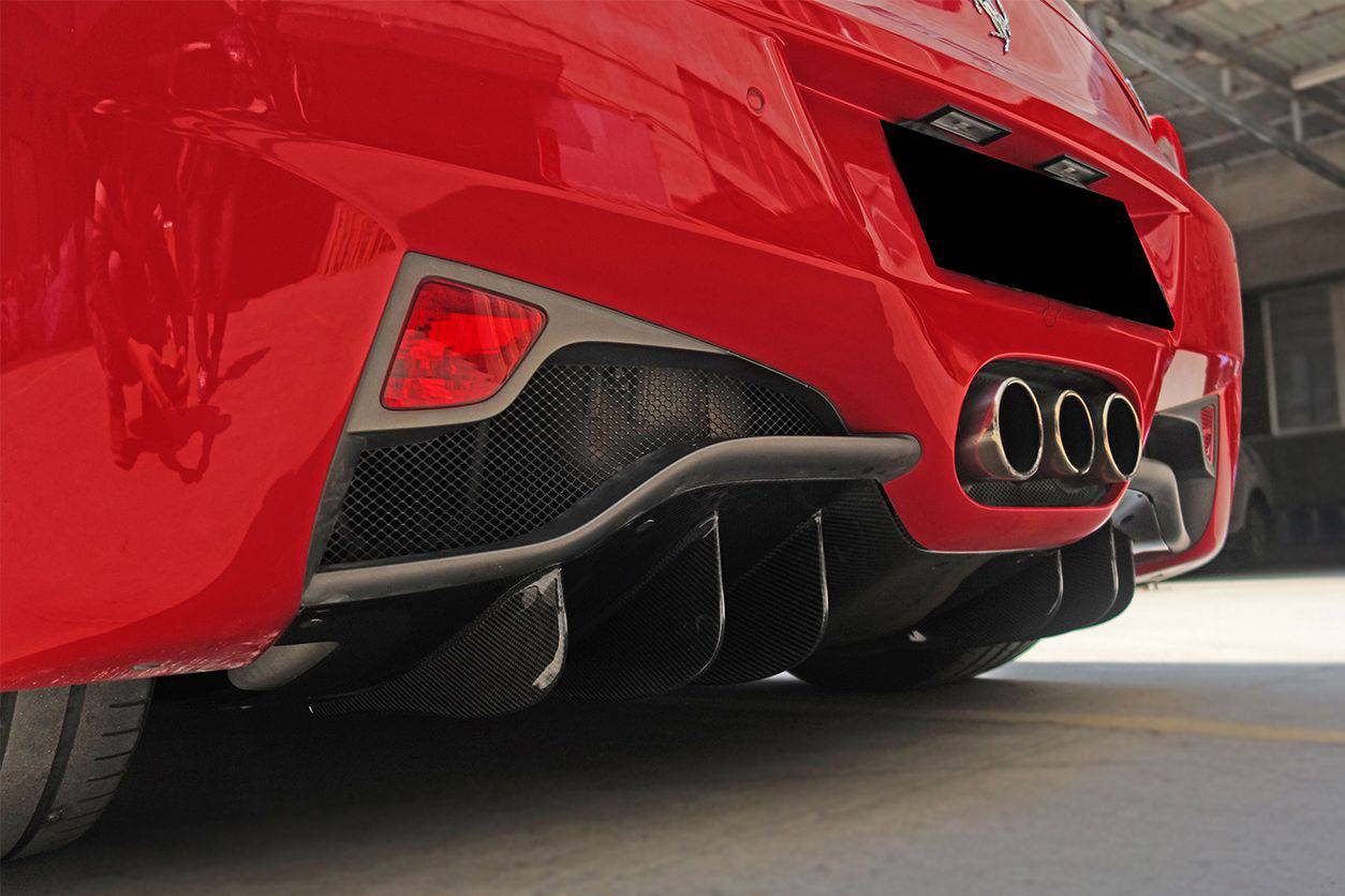 2010-2015 Ferrari 458 Coupe Spider OE Style Carbon Fiber Rear Diffuser ...