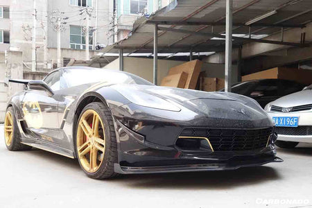 2013-2019 Corvette C7 Z51 Grandsport Z06 RK Style Front Lip - Carbonado