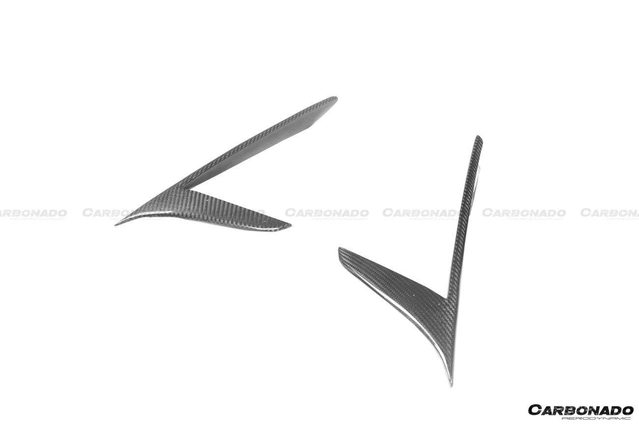 2020-2024 Maserati MC20 NVT Style Dry Carbon Fiber Quarter Panel Side Vent Scoops - Carbonado Aero