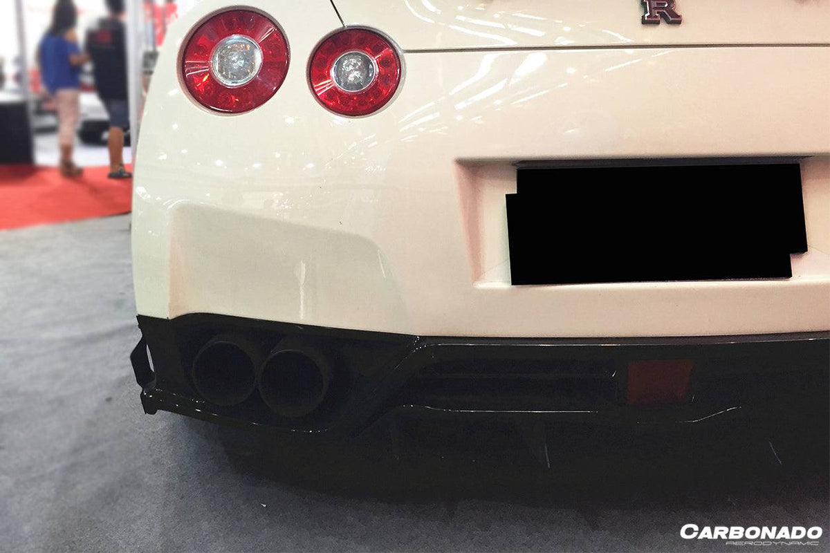 2012-2022 Nissan GTR R35 DBA/EBA VA Style Rear Diffuser Canards - Carbonado Aero