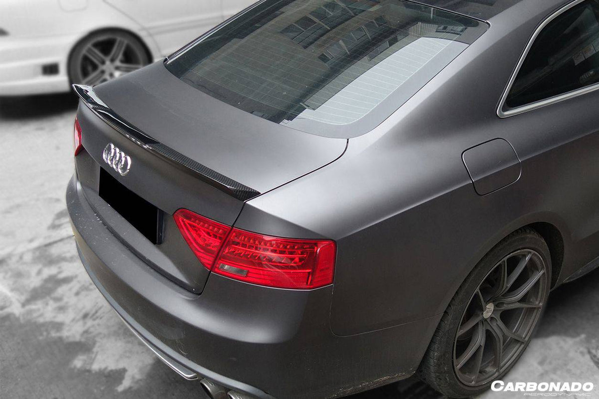 2009-2015 Audi A5 Coupe RW Style Carbon Fiber Trunk Spoiler - Carbonado Aero