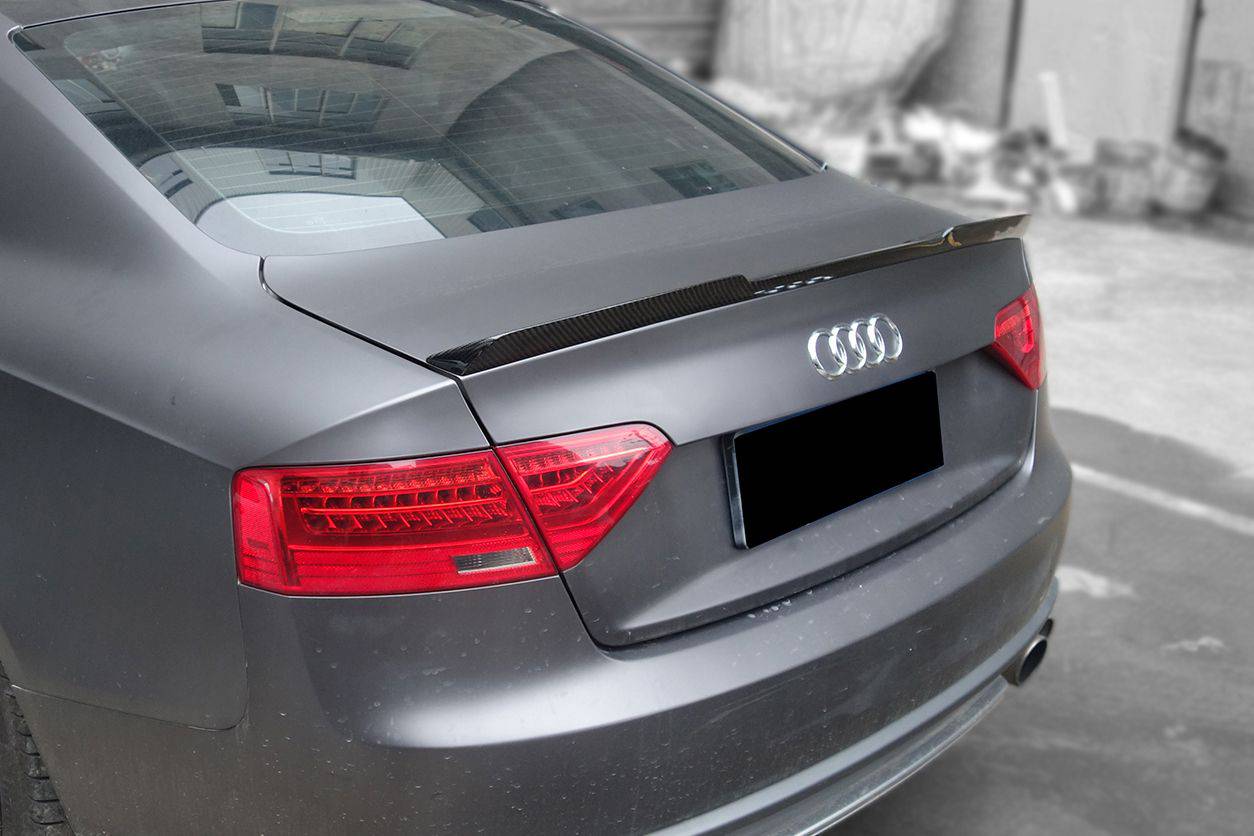 2009-2015 Audi A5 Coupe RW Style Carbon Fiber Trunk Spoiler - Carbonado