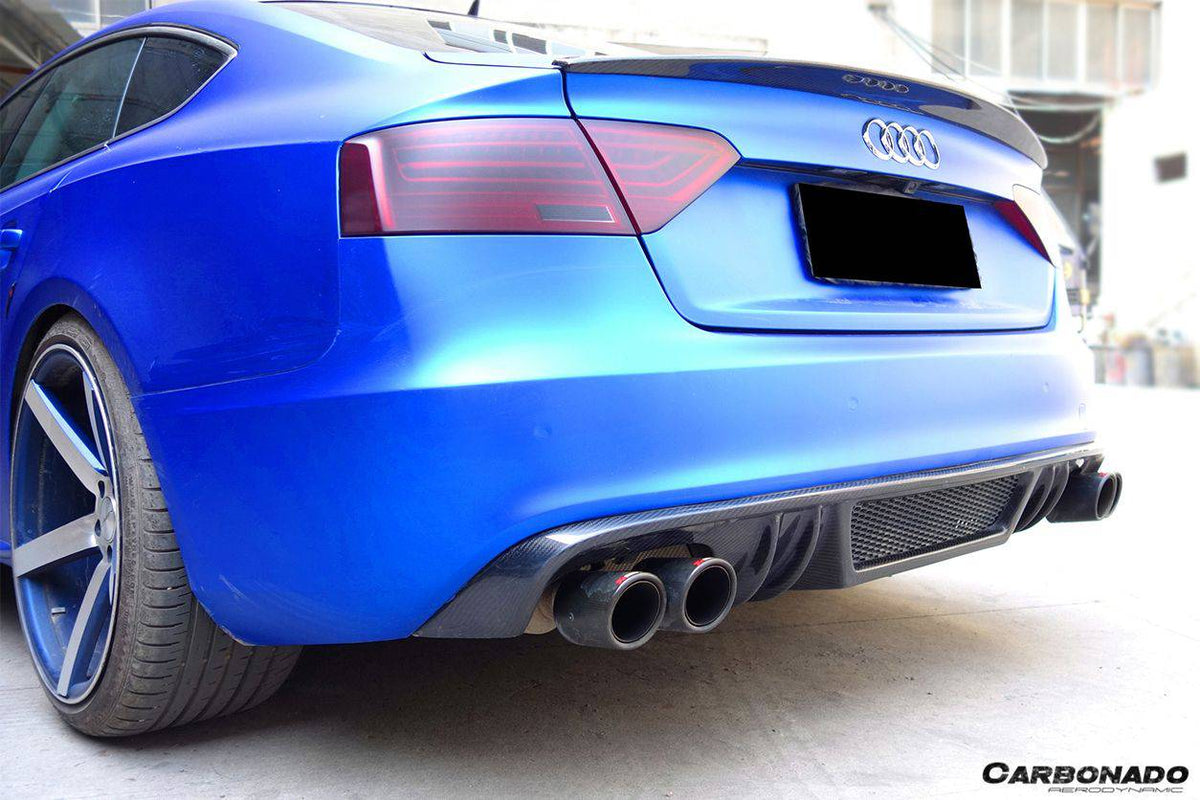 2009-2015 Audi A5 Sline S5 Sedan Sport Style Carbon Fiber Trunk Spoiler - Carbonado Aero