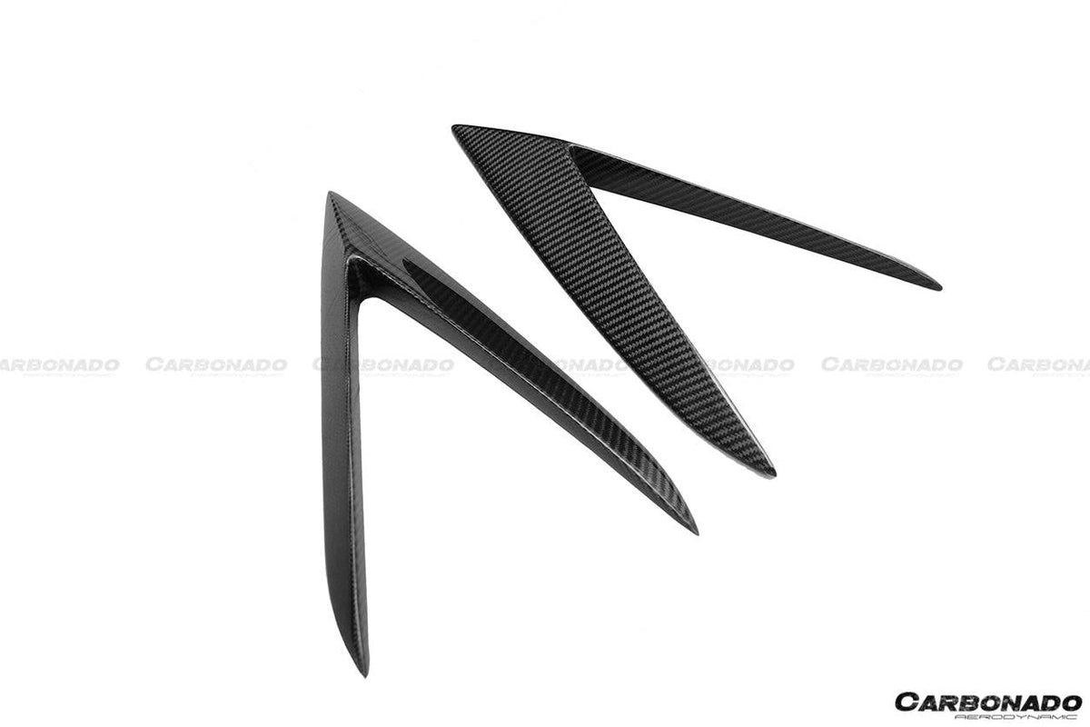 2015-2020 Lamborghini Huracan LP610 RZS Style Carbon Fiber Side Skirts Vent Canards - Carbonado Aero