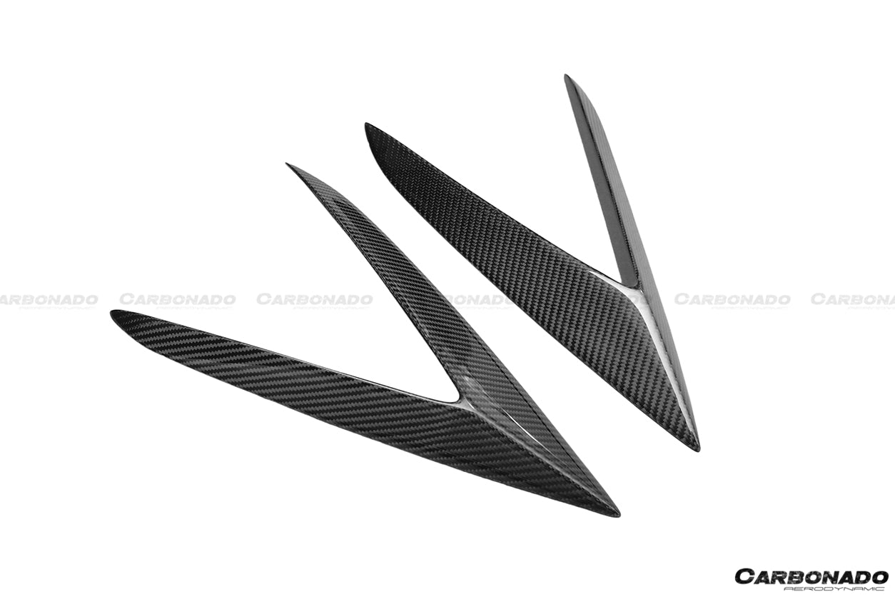 2015-2020 Lamborghini Huracan LP610 RZS Style Carbon Fiber Side Skirts Vent Canards - Carbonado Aero