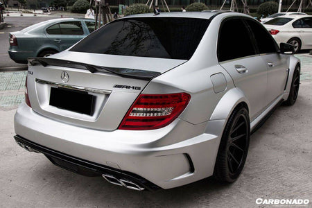 2008-2014 Mercedes Benz W204 C Class/ C63 AMG Sedan RT Style Carbon Fiber Trunk Spoiler - Carbonado Aero