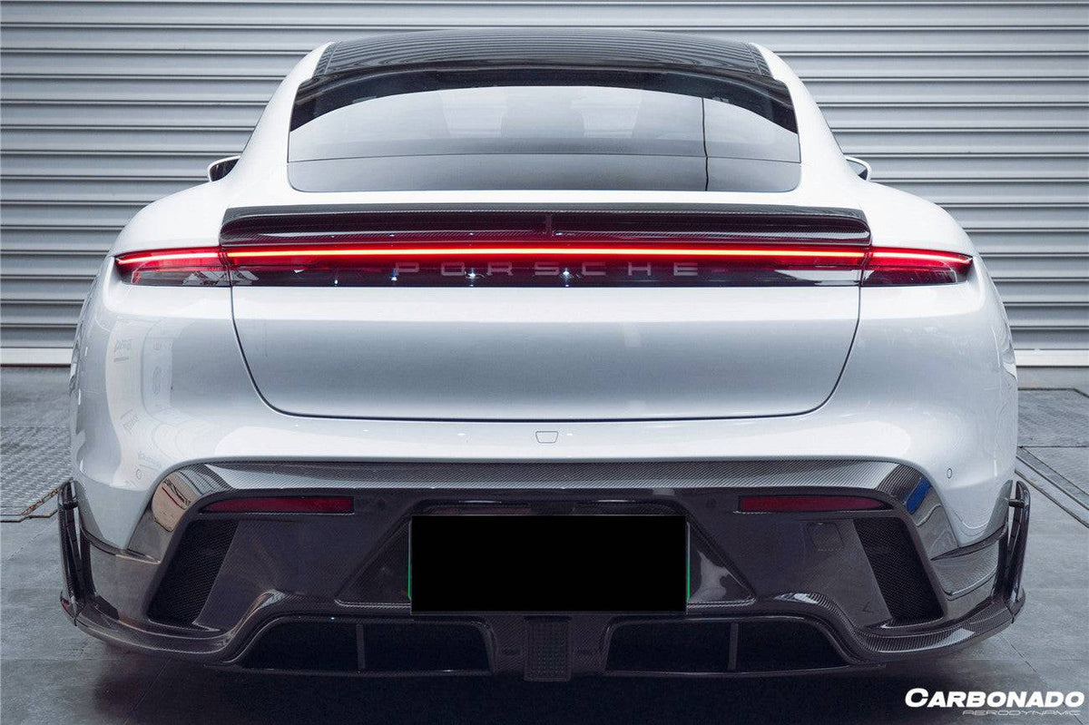 2019-2023 Porsche Taycan/4/4S/GTS/TURBO CADO Style Carbon Fiber Rear Diffuser - Carbonado Aero