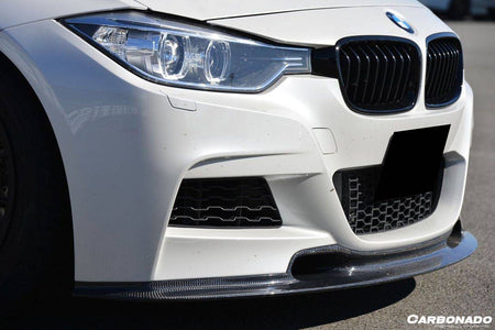2013-2019 BMW 3 Series F30 F35 VA Style Carbon Fiber Front Lip(For MT Rear Bumper only) - Carbonado Aero