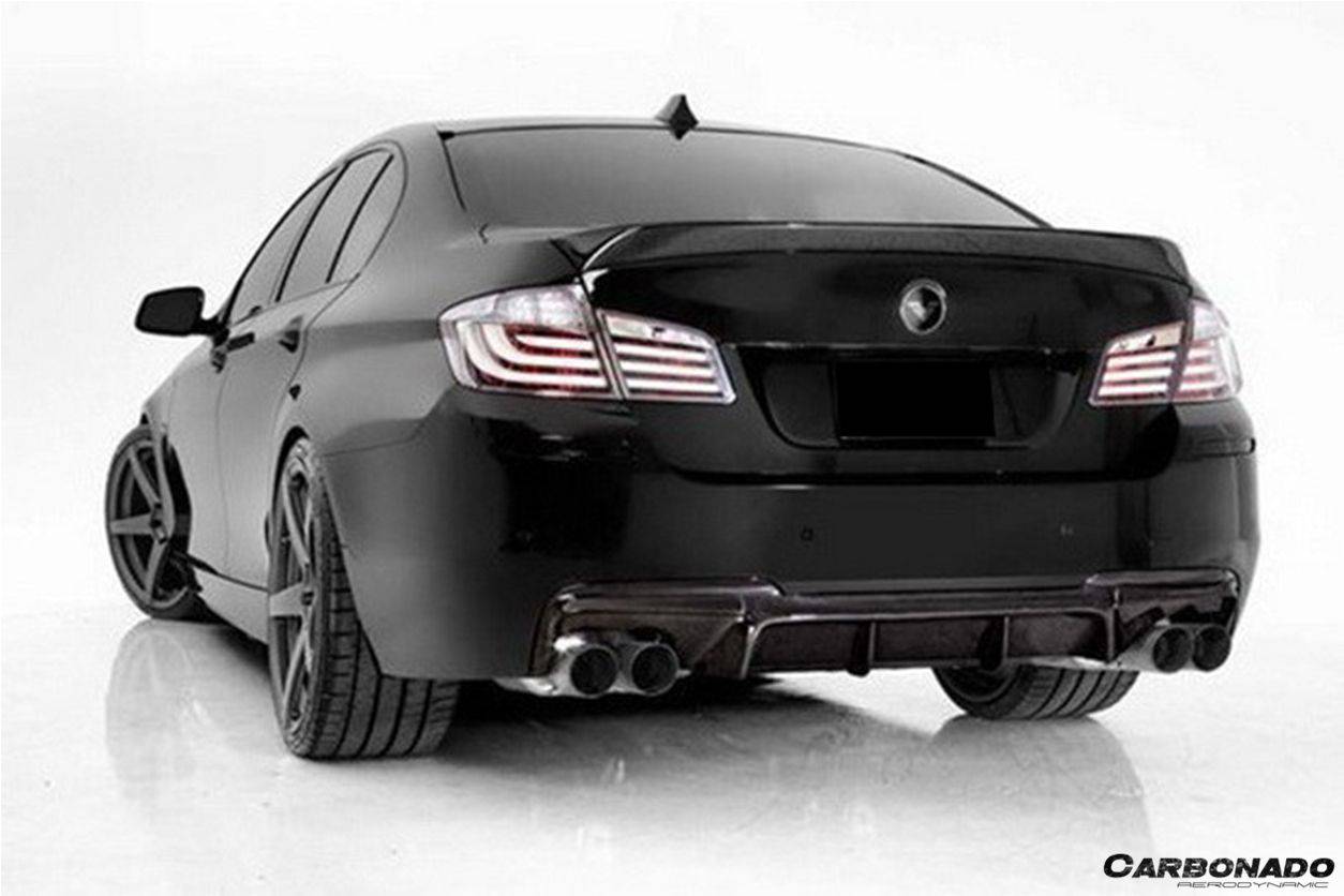 2011-2016 BMW F10 5 Series VRS Style Carbon Fiber Rear Lip(For MT Rear Bumper only) - Carbonado