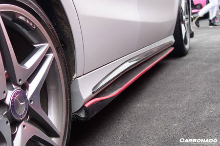 2014-2016 Mercedes Benz W117 CLA Sport / CLA45 AMG RZS Style Side Skirts Under Board - Carbonado Aero