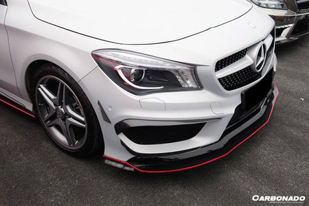 2014-2016 Mercedes Benz W117 CLA Sport / CLA45 AMG RS Style Front Lip - Carbonado