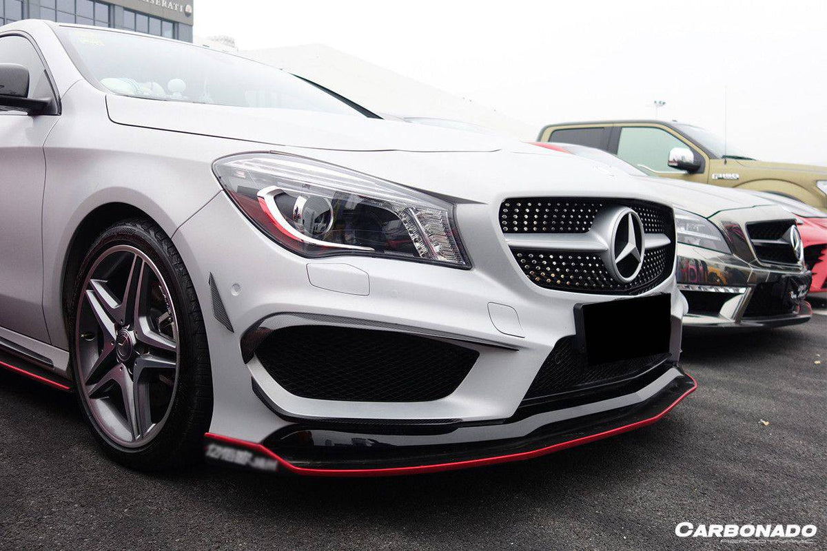 2014-2016 Mercedes Benz W117 CLA Sport / CLA45 AMG RS Style Front Lip - Carbonado Aero