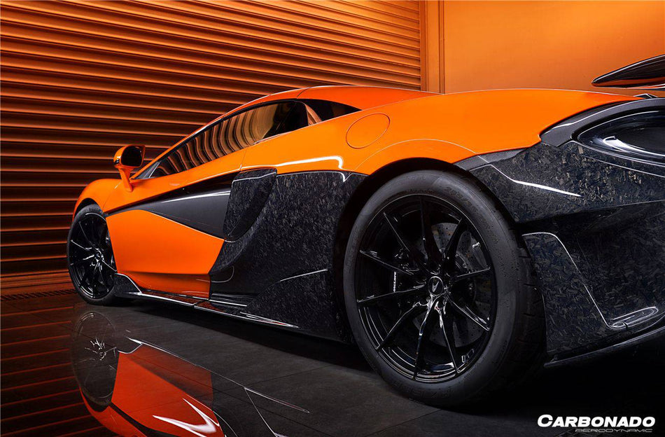 2018-2021 McLaren 570S/600LT OEM Style Carbon Fiber Quarter Panel Rear Side Skirts - Carbonado