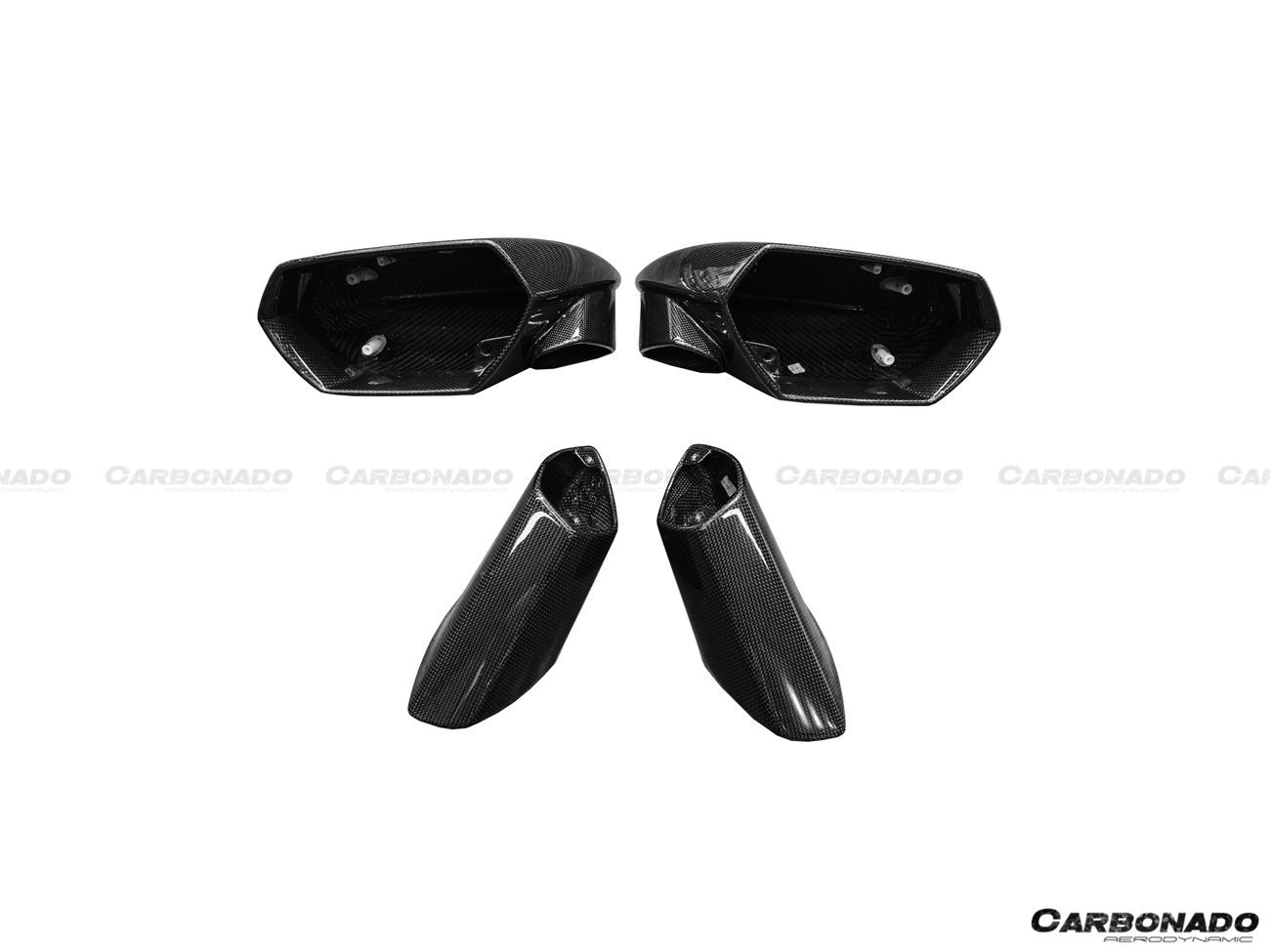 2015-2023 Lamborghini Huracan LP610/LP580/EVO/STO/PERFORMANTE Autoclave Carbon Fiber Mirror Housing Repalcement - Carbonado Aero