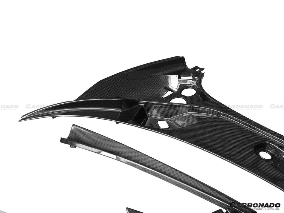 2015-2020 McLaren 540C/570S/570GT OEM Style Dry Carbon Fiber Front Hood Opening Inner Trim - Carbonado