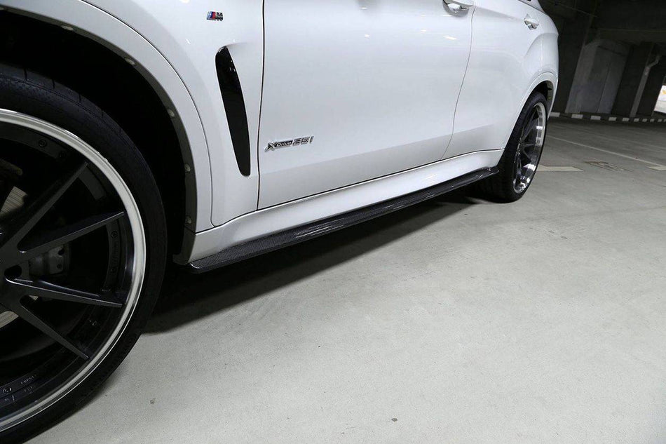 2014-2019 BMW X6 F16 M-TECH 3D Style Carbon Fiber Side Skirts - Carbonado