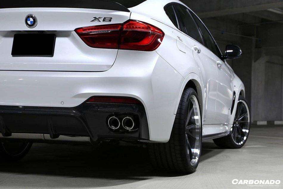 2014-2019 BMW X6 F16 M-TECH 3D Style Carbon Fiber Rear Lip