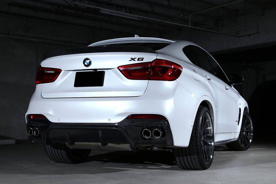 2014-2019 BMW X6 F16 M-TECH 3D Style Carbon Fiber Rear Lip - Carbonado