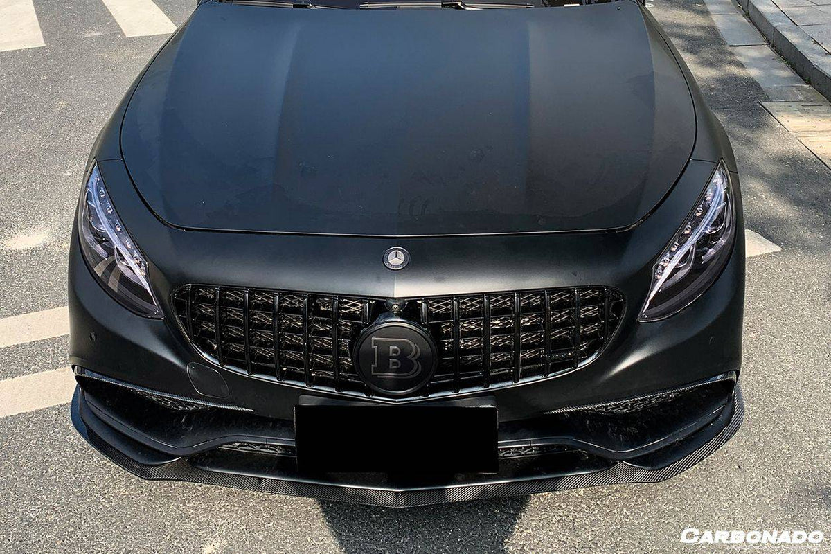 2014-2017 Mercedes Benz C217 S63/S65 AMG Coupe OE Style Carbon Fiber Front Bumper Outer Trim - Carbonado Aero